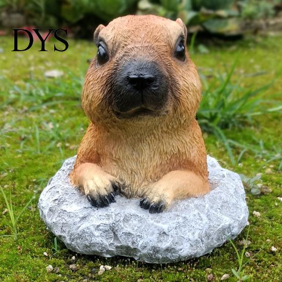 Patio Ornament Resin Garden Decoration Realistic Animal Statue Weather-resistant Decor Accessory for Lawn Balcony