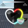 Easy Installation Dual Heart Shape Wireless Car LED Heart Light Suction Cup Solar Powered Soft Illumination Car Neon Light