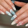 INS Hot Selling Accept Customization Duck Shape Artificial Fingernails Manicure False Nails with Glue Stickers Press on Nails
