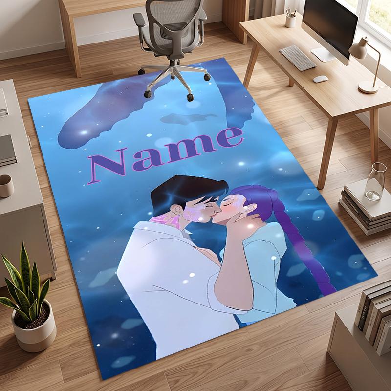 Rumi e Jinu (1) Tappeto da Ufficio Personalizzato con Nome Decorazione Elegante per Soggiorno Camera da Letto Cucina
