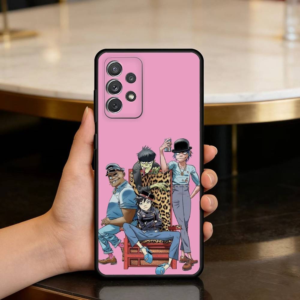A-Anime G-Gorillaz Soft Silicone Black Cover Phone Case For Samsung Galaxy A73,A72,A71,A70,A53,A52,A51
