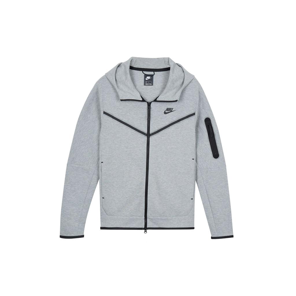 Nike Sportswear Tech Fleece Full-Zip Hoodie (Asia Sizing) Dark Grey Heather Men Streetwear CU4490-063