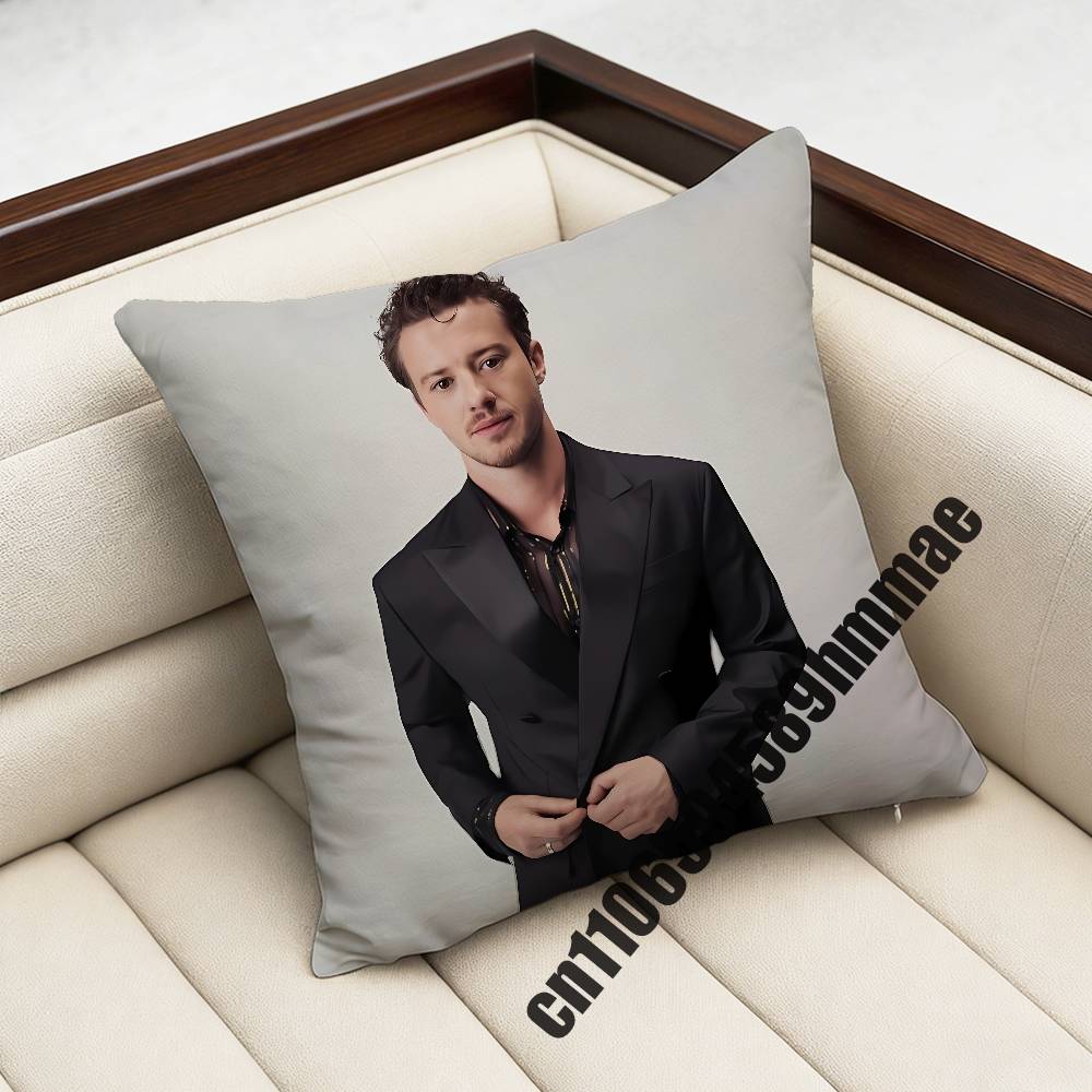For 45X45Cm 40X40Cm British Actor J-Joseph Quinn Cat Throw Pillow Case Sham Square Car Pillowcase Pad Cushion Cover