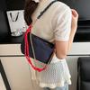 Exquisite small bag women's new fashion contrasting color versatile messenger bag one shoulder underarm dumpling bag