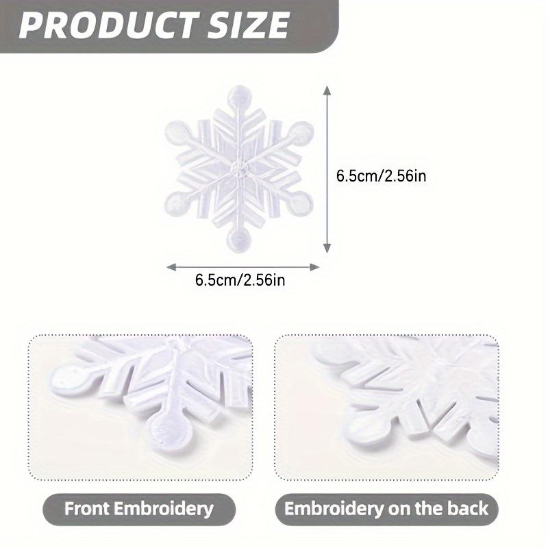 10 ks nažehlovacích nášivek Sněhová vločka - Vyšívané dekorace pro DIY našívací hobby, Vánoční doplňky na oděvy, tašky, klobouky a další