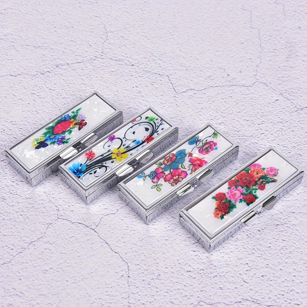 Metal Pill Box Cutter Splitters Pastilleros Estuche Folding Pill Case Container For Medicines Organizer 6 Slots 85mm*35mm*15mm