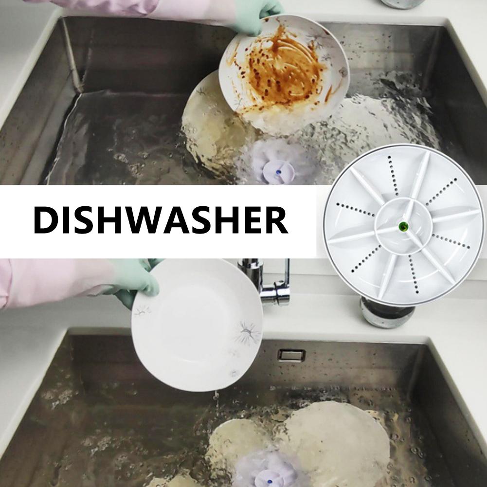 Portable Ultrasonic Dish Washer Detachable Mini Turbo Dishwasher 18W Bowl Washing Machine Household Sink Dishwasher for Home Use