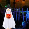 Halloween Porch Goose Outfit Ghost With Pumpkin Bag Goose Attire Halloween Goose Costume Set For Outdoor Garden Yard Patio