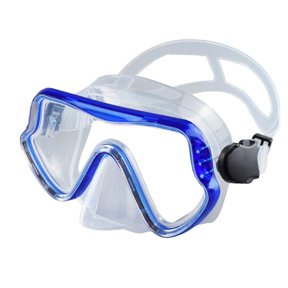 Large Frame Diving Goggles Silicone Snorkeling Mask