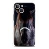 Running Horse Wild Animals Luxury Phone Case For iPhone 13 15 14 12 Mini 11 Pro MAX XR X SE XS 7 8 Plus Black Protection Cover