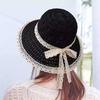 Lace edge hollow foreign style straw hat women's beach hat travel vacation fashion sun hat sun hat