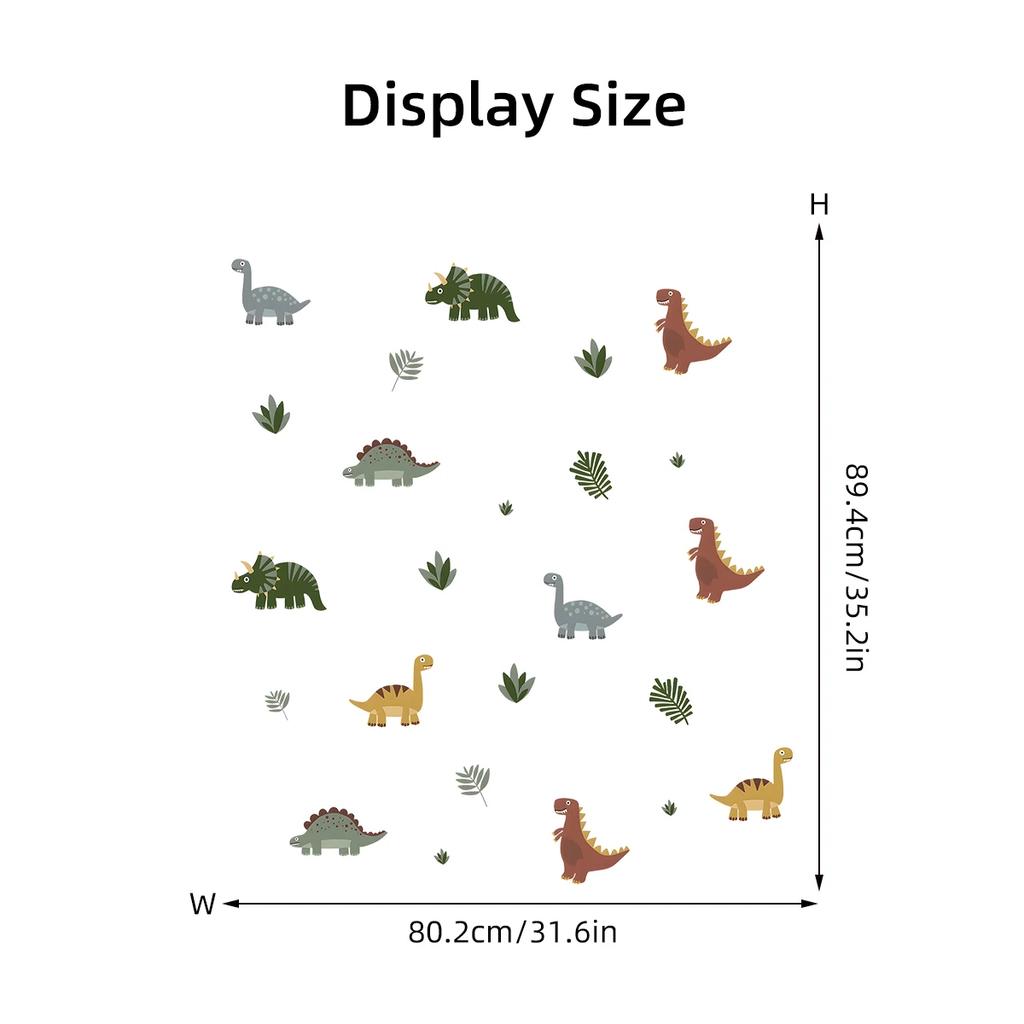 Cartoon Colorful Dinosaurs Wall Stickers for Kids Room Decor Bedroom Background Living Room Decoration Baby Nursery Wall Decals