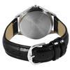 Montre - Q&amp;Q - Quartz analogique - Cadran bleu 36 mm - Bracelet simili cuir noir - Étanchéité 3 bar