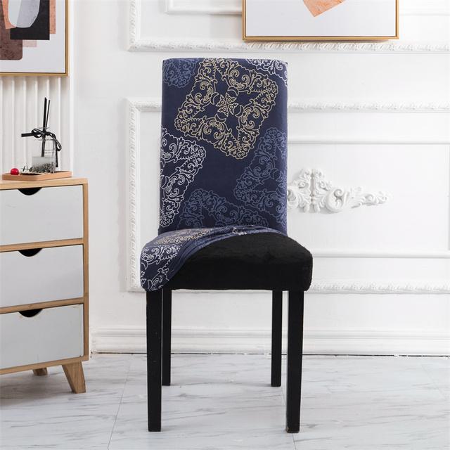 Geometry Chair Cover Flexible Stretch Spandex Chair Cover For Dining Room Restaurant Weddings Banquet Hotel Elastic Chair Cover for Home