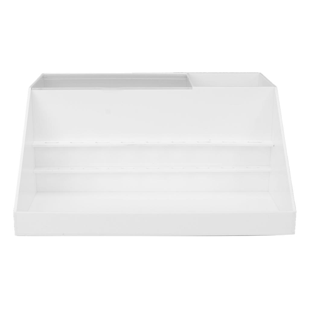 Eyelash Extension Compartment Box Dustproof 9 Holes Eyelash Extension Display Box for Makeup White