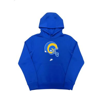 × NFL Los Angeles Rams Fashion Simple Comfortable Warm Hooded Pullover Long Sleeve Sweatshirt Fleece Kids Sweatshirt Royal-Blue 3Z1B7NFEX-RAM