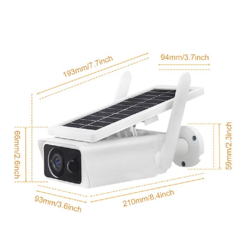 3MP Solar WIFI Camera Wireless CCTV Security Surveillance Camera Low Power IP66 Waterproof IP Camera with NightVision PIR Detect