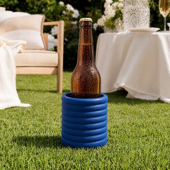Beach Sand Cup Holder, Insertable Drink Stand with Spike, Heavy Duty Bottle Stabilizer for Outdoor, Anti Fall Beverage Holder for Party
