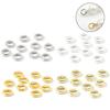 10 PCs Brass End Caps Bead Tip Double Hole Connector Round Rings End Caps For Necklace Bracelet Jewelry Making Accessory 9mm Dia