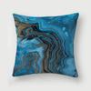 Nordic Blue Marble Polyester Pillowcase Sea Rock Texture Bedside Sofa Chair Throw Pillow Cushion Cover Home Decor Cushion Cover