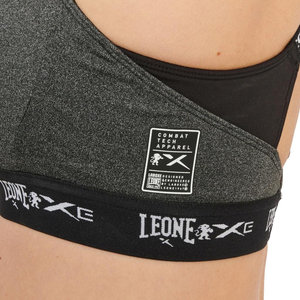 Leone 1947 Melange Sports Training Dark Gray Melange Women's Bra,