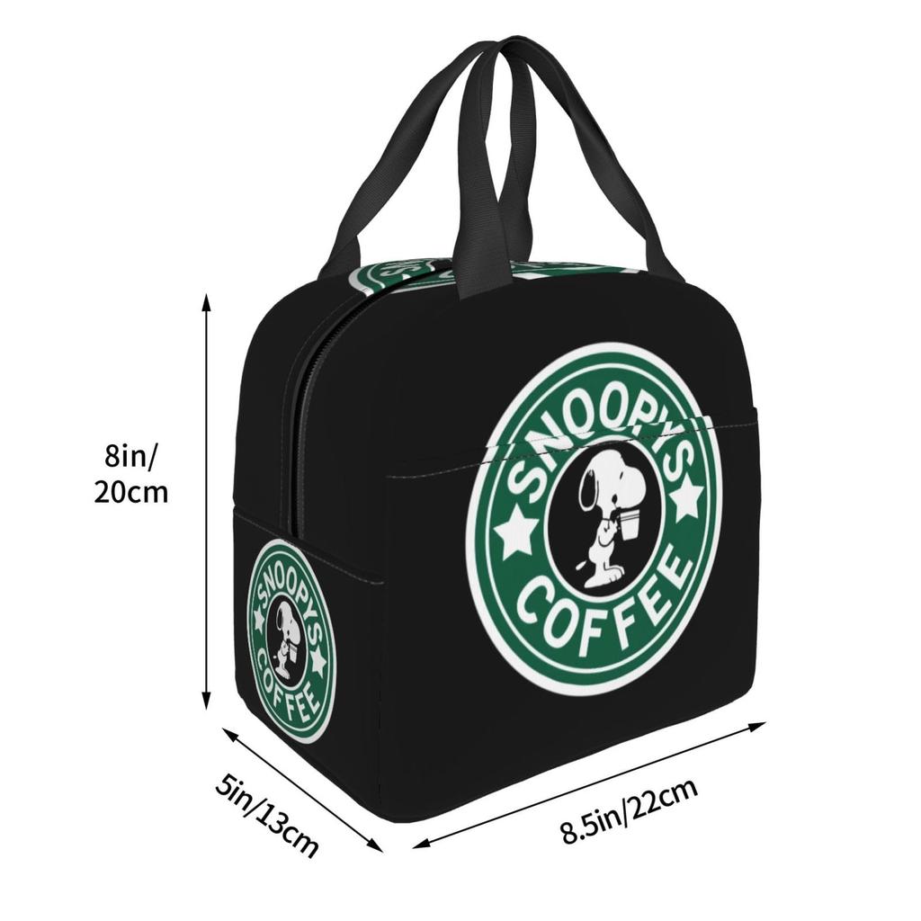 Snoopy Lunch Bag with a Zipper Closure, Compact and Insulated, This Stylish and Portable Insulated Lunch Bag Is a Soft Cooler Bag Perfect for