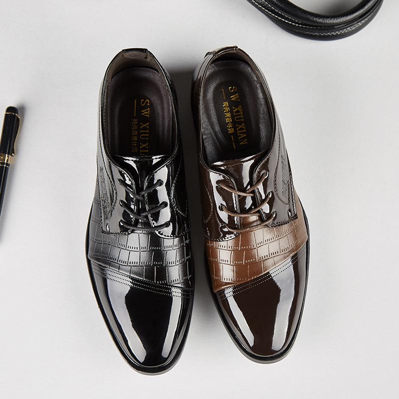 Spring New Crocodile Leather Shoes Men's Business Formal Wedding Shoes Men's Shoes