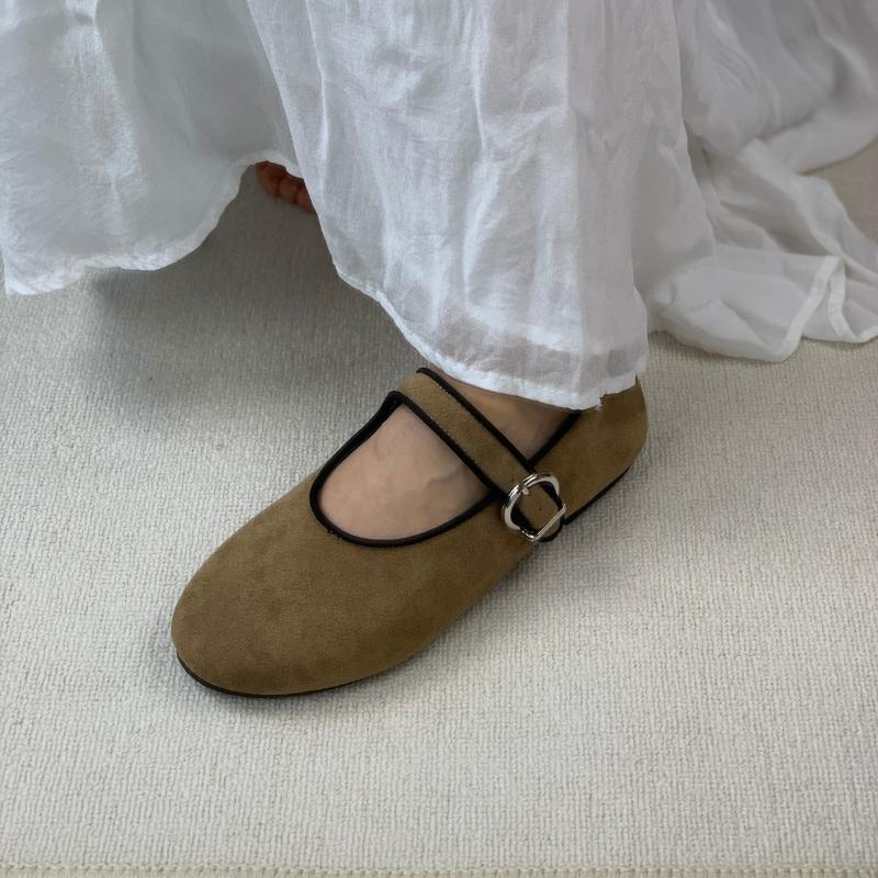 

Мода 2025 НОВЫЕ Женские Балетки с плоской подошвой и круглым носком Повседневная Удобная Обувь Слипоны Резиновая Подошва Летняя Обувь для Отдыха 35 хаки