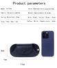 Minimalist Magnetic Closure Eyeglass Case with Lanyard, Portable Leather Sunglasses Case,Unisex Soft Shell Glasses Pouch