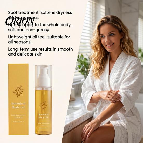 Hydrating Body Oil 100ML Botanical for Women Men, Moisturizing Crepey Skin Care Daily Maintenance Oil, Anti Aging Treatment All Types Deep