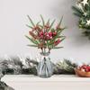 1PC Artificial Plants Pine Needles Leaves with Pinecones and Red Berries Christmas Decoration Home Table Party Decor
