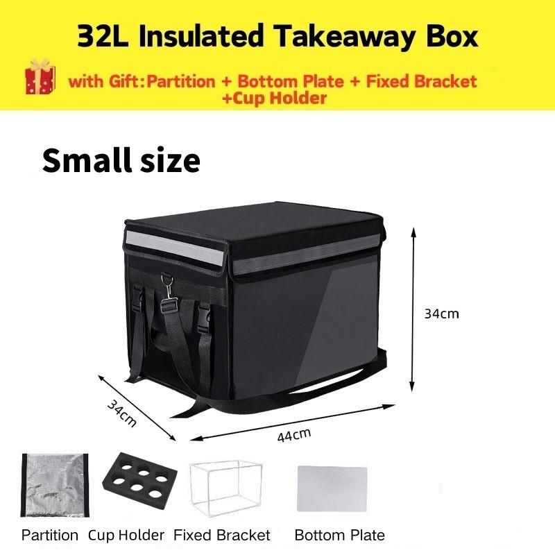 32L/48L/62L Motorcycle Delivery Food Business Takeout Bag Insulated Takeout Box Food Delivery Bag