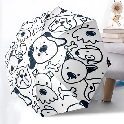 1pc Doodle Dogs Automatic Open/Close Umbrella Compact Folding Umbrella, All-Season Portable Umbrella for Women/Men F1124368