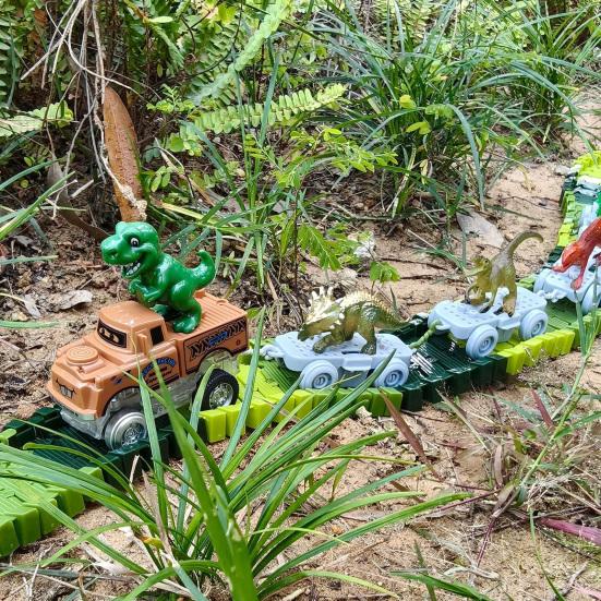 Kids Dinosaur Train Toy DIY Track Building Dino Train Fine Motor Skills Toddlers