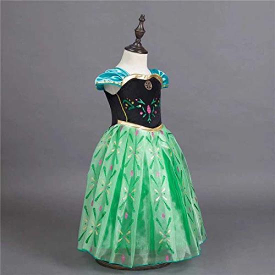 New Clothes Frozen Elsa Princess Kids Dress Costume Fancy Dress Outfit Gift for Girls (130cm)