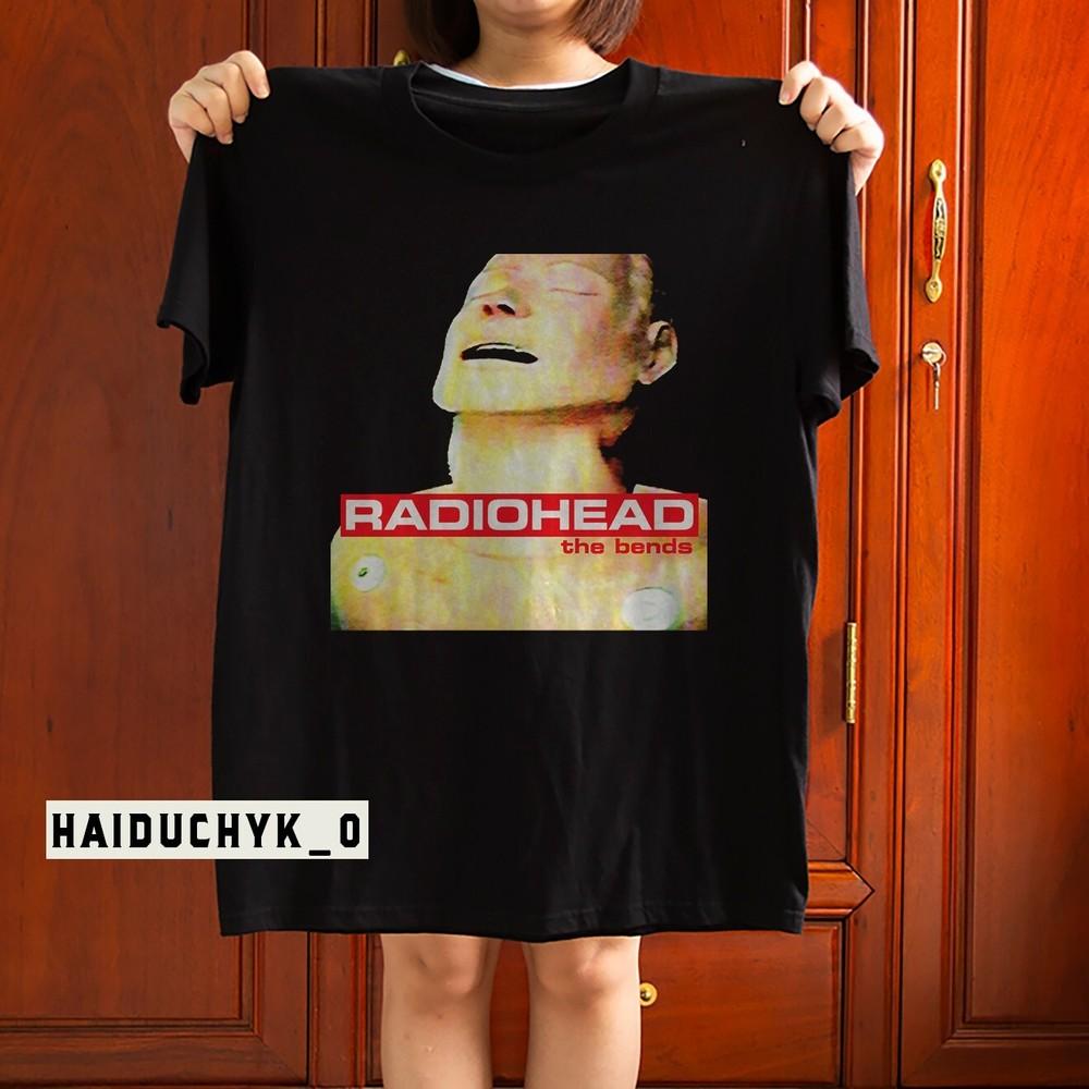 Radiohead The Bends Album Rock Band Unisex Black T-shirt Size S-5XL Unisex T-Shirt L