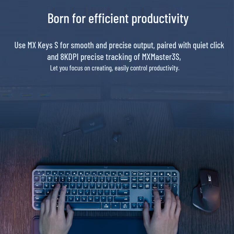 Logitech MX Keys S Combo Wireless Keyboard and Mouse Set