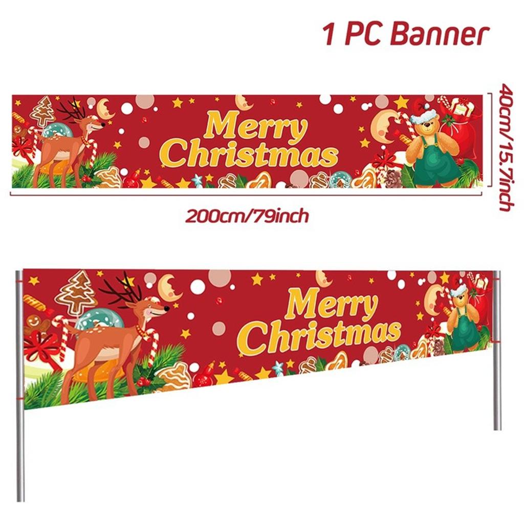 Merry Christmas Outdoor Banner Christmas Decoration for Home 2025 Xmas Ornament Navidad Natal Noel Kerst Gift Happy NewYear 2026