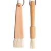 2Pcs Kitchen Oil Brush Wood Handle Pastry Brush BBQ Grill Cooking Basting Brushes Cake Bread Baking Tools Kitchen Accessories