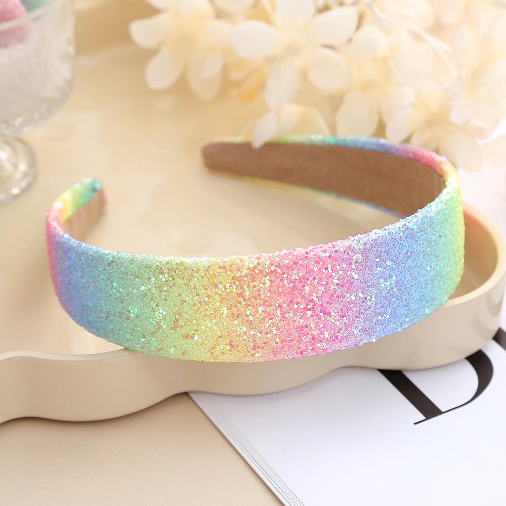 

Милая женская многофункциональная повязка на голову для мытья лица с блестками – тканевый аксессуар для волос с широким краем