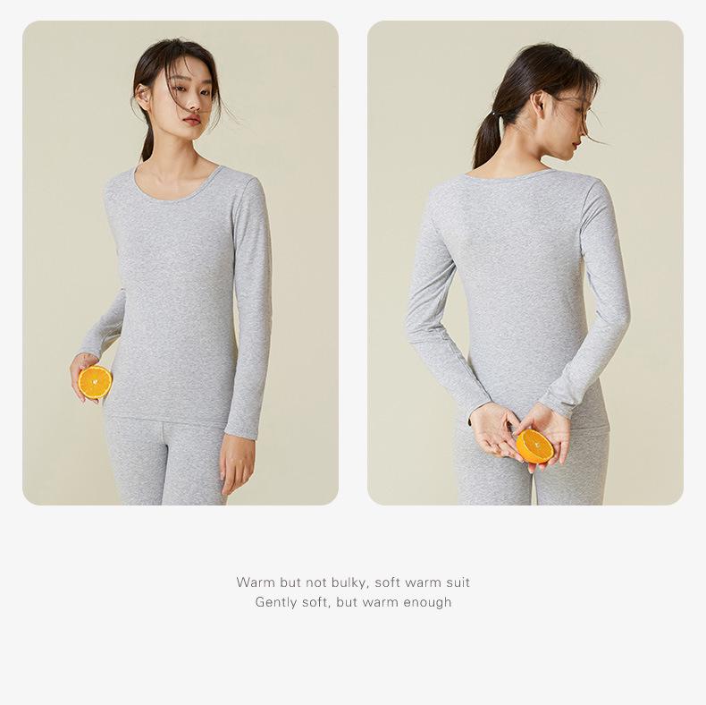 Women's Slim Fit Cotton Thermal Underwear Set for Autumn and Spring