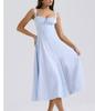 2026 popular summer commuter temperament solid color fashionable high-end suspender dress skirt women