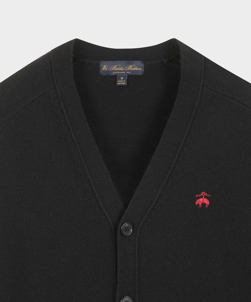Brooks Brothers Wool Cardigan (Black) (Bbwcmbf405)