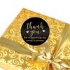1 Roll Thank You Sticker DIY Letter Printing Residue-free Waterproof Thanks Gift Holiday Tag Sticker for Festival