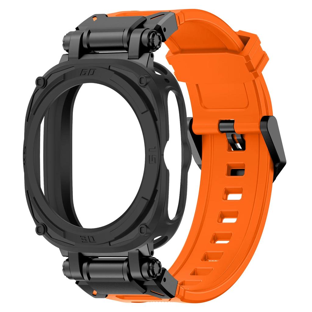 Case+Strap For Samsung Galaxy Watch 7 Ultra Soft TPU Silicone Band Metal Case for Samsung Galaxy Watch 7 Ultra No Gaps Bracelet