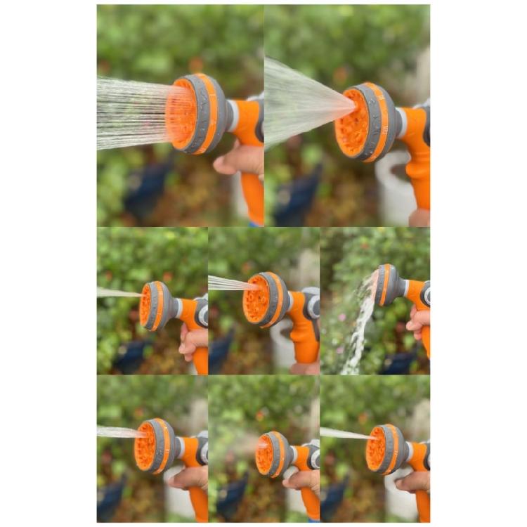 Hose Water Sprayer Adjustable Car Washer 8 Sprayer Pattern Sprayer Portable High Pressure Sprinkler Nozzle Garden Water