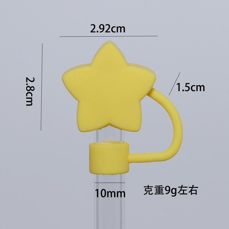 Straw Cover Straw Top Cover Silicone Reusable Dustproof Straw Head 10mm Suitable for Restaurant/Cafe Drinking Straw Stopper