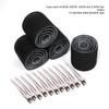 16Pcs/Set Black Self-Grip Hair Rollers With Clips Heatless Hair Roller Jumbo Sticky Hair Roller Set Salon Hair Dressing Curlers
