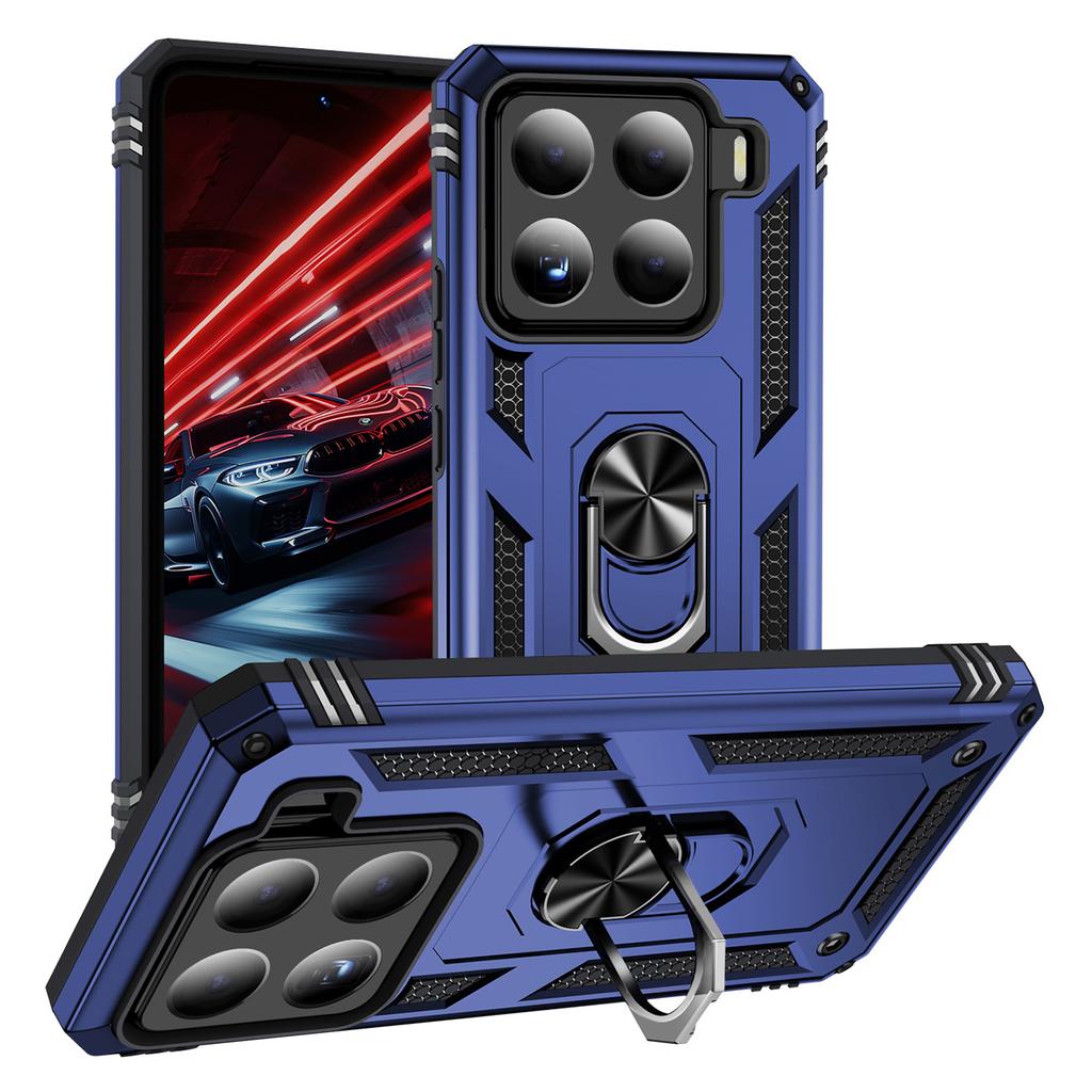 For Xiaomi 15 Pro Case PC+TPU Phone Cover with Rotary Ring Kickstand