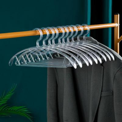 Luxuriöser transparenter Kristall-Kleiderbügel - Rutschfest, verhindert Schulterbeulen, verdicktes nahtloses Design für das Schlafzimmer